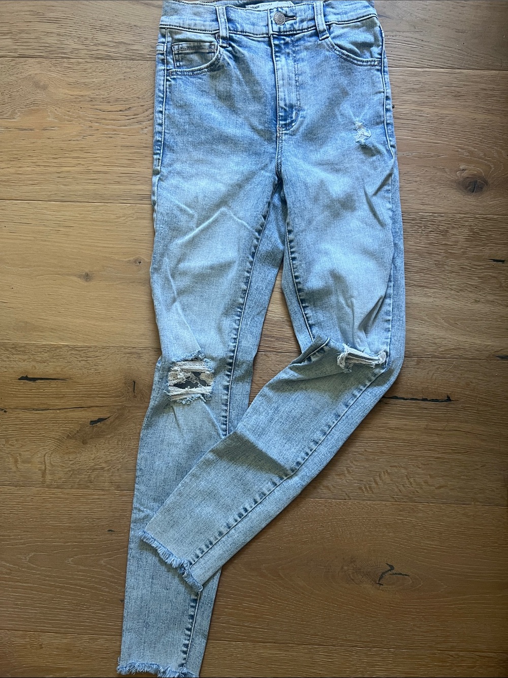 Garage Light Blue Distressed Women’s Skinny Jeans
